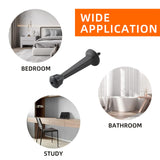 HOME MASTER HARDWARE 12-Pack Heavy Duty Solid Rigid Door Stop - 3" Door Stopper with Matte Black Finish and Plastics Tip for Wall and Door Protection