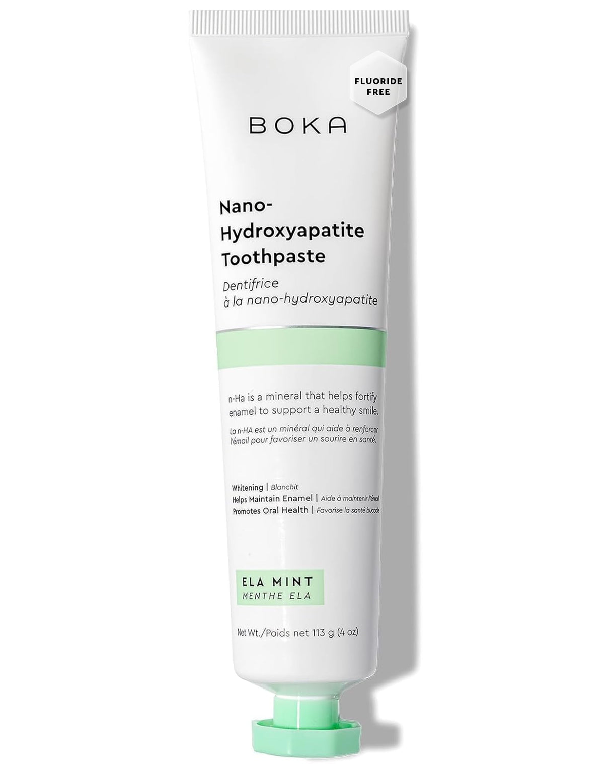 Boka Fluoride Free Toothpaste Nano Hydroxyapatite, Helps Remineralize, Appropriate for Sensitive Teeth, Whitening - for Adult, Kids Oral Care - Refresh Mint Flavor, 4 Fl Oz 3Pk
