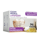 The Clean People Laundry Detergent Pods - Hypoallergenic Laundry Pods - Ultra Concentrated, Recyclable Packaging, Stain Fighting - Lavender, 96 Pack
