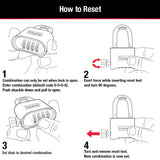 Master Lock Black Combination Padlock, Set Your Own Combo Lock, Weather Resistant Indoor and Outdoor Padlocks with Code for Gym Locker, Gate, Shed, 2 Pack, 178EC2