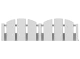 EasyFlex No-Dig Landscape Edging with Anchoring Spikes, 4.5 in. Tall Decorative Adirondack Wood-Look Fence Garden Border, 15 Foot Kit, White (3600WT-15C-6)