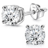 Shop LC 0.5 Carat Lab Grown Diamond Stud Earrings Silver Platinum Plated