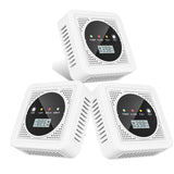 3 Packs,2-in-1,Smoke Carbon Monoxide Detector,Carbon Monoxide Detector,Smoke Alarm,CO Alarm, 85 db Sound,Battery Powered CO Alarm with LEDs,LCD Digital Screen,Test Button,3 Packs