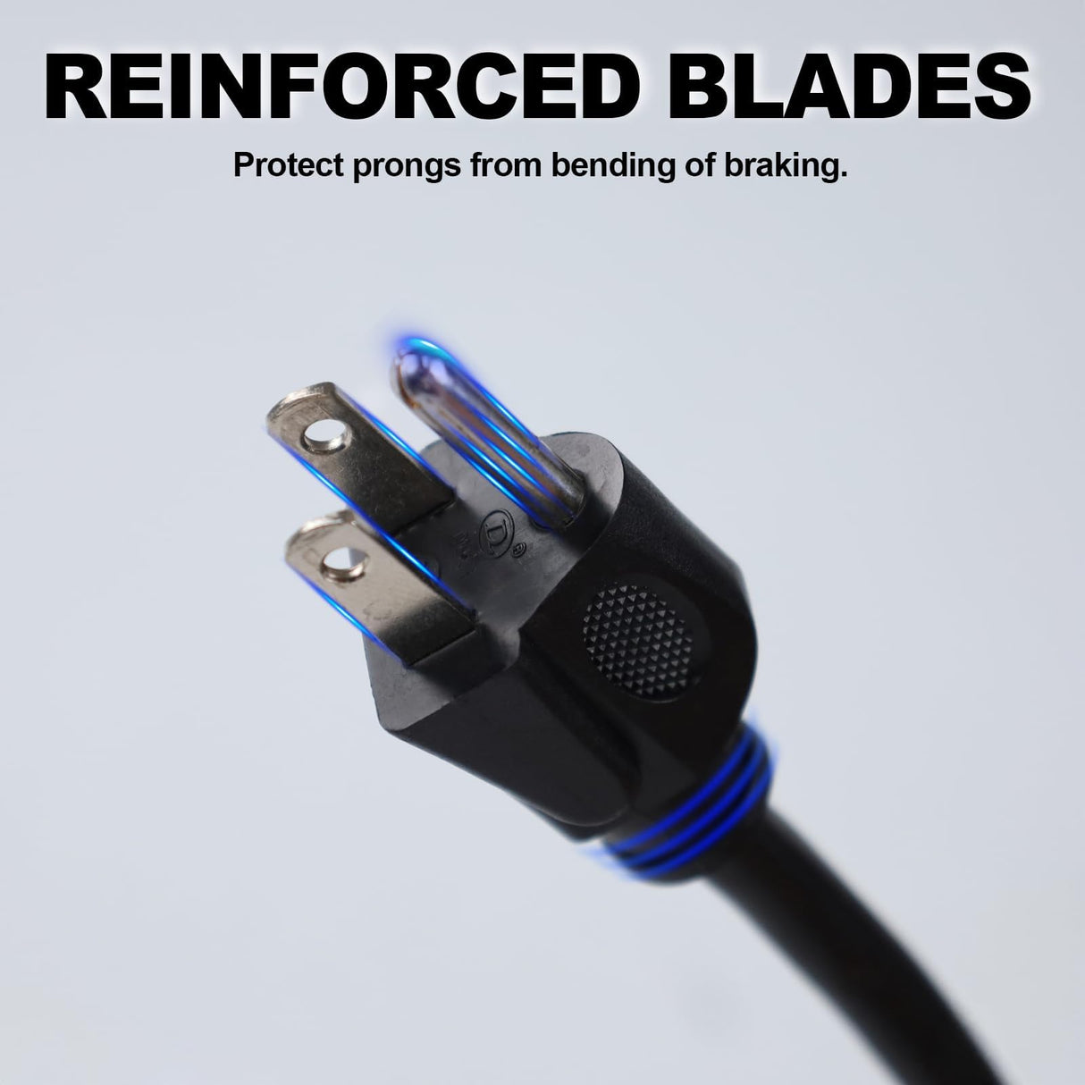 EP 50 Ft Outdoor Extension Cord with 3 Electrical Power Outlets - 16/3 SJTW Black Cable with 3 Prong Grounded Plug for Safety Great for Christmas Lights, Garden and Major Appliances