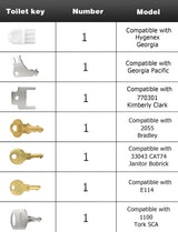 29Pcs Dispenser Key Set, for Most Popular Paper Towel, Toilet Paper, Soap Dispensers Universal Replacement Keys