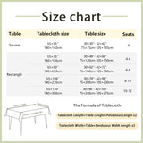 Alsoo Tablecloths Rectangular, Linen Tablecloth with Tassel, Fall Table Cover Wrinkle Free 6-8 Seats for Parties, Kitchen Dining, Holiday, Christmas, Coffee Lines, 55 x 90 Inches