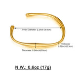 WOWORAMA Dainty Gold Cuff Bracelet for Women, Gold-Plated