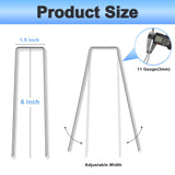 JERIA 6 Inch 240 Pack U-Shaped Galvanized Garden Stakes, 11 Gauge Landscape Staples, Landscape Fabric pins,Ground Stakes,Yard Stakes for Decorations
