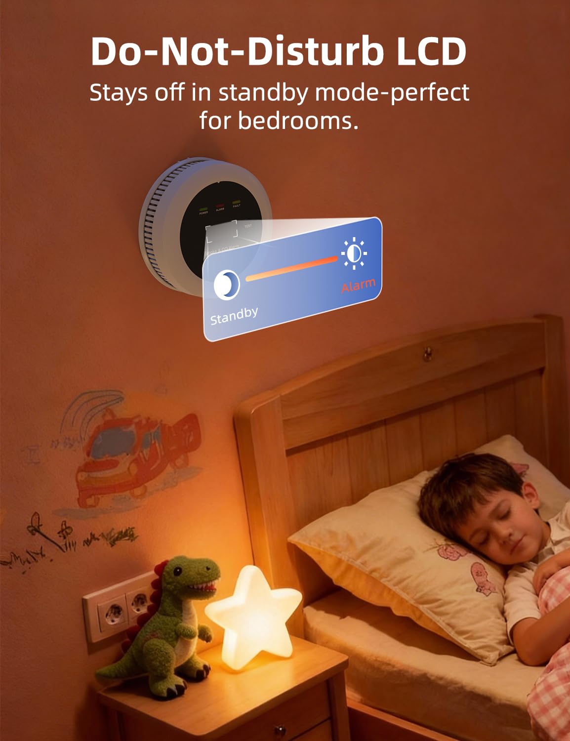 UxmCruxial Smoke Detector Carbon Monoxide Detector Combo, 2 in 1 Smoke and Carbon Monoxide Alarm with Display 85dB Alarm Replaceable Battery Fire Alarm CO Detector for Kitchen,3 Pcak