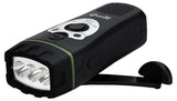 POWERplus Wolf Dynamo FM Scan Radio Flashlight, Steel, Black