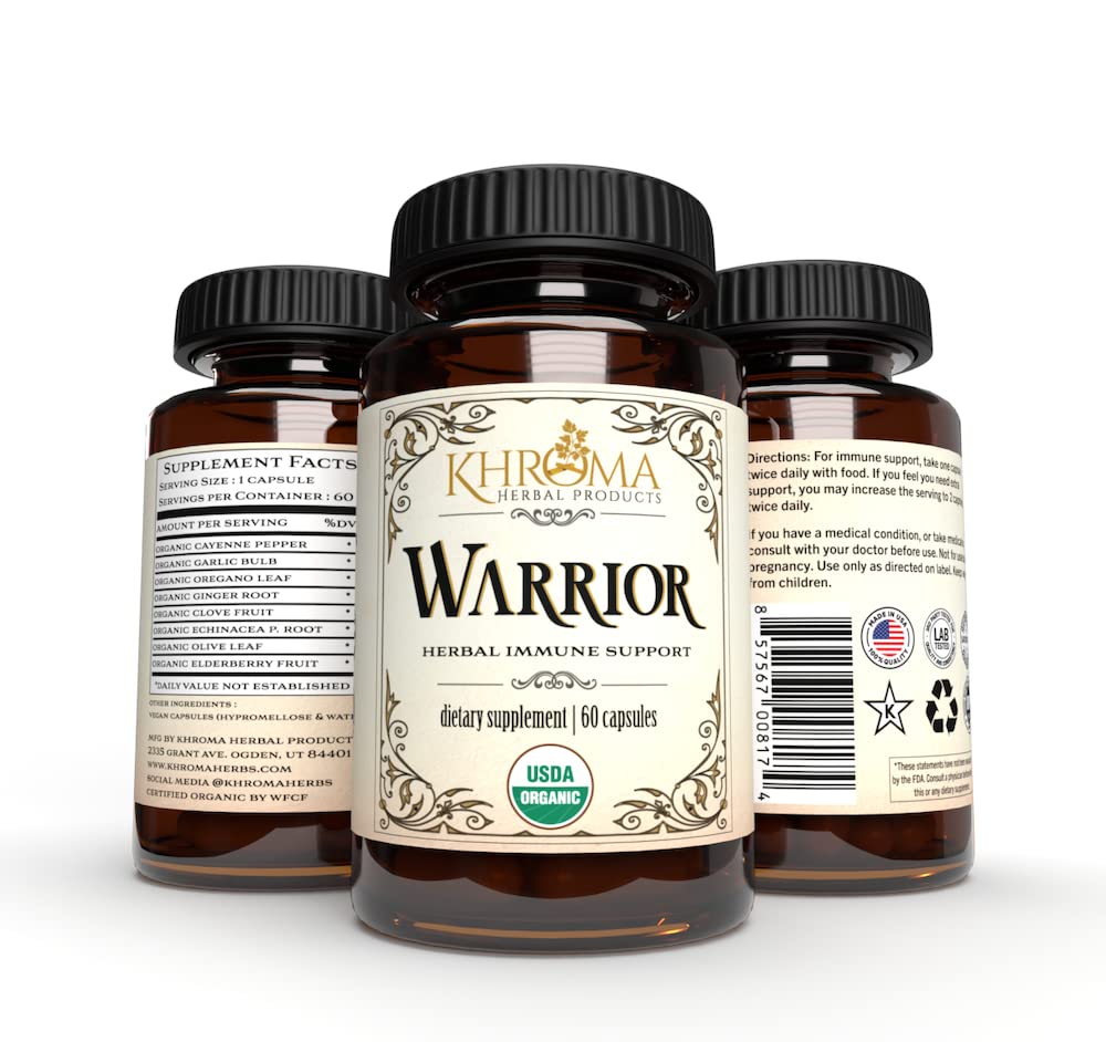 Warrior - Organic Immune System Support - Made with Nature's 8 Most Potent Immunity Defense Herbs