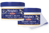Wright's by Weiman Silver Cleaner and Polish Cream - Gently Clean and Remove Tarnish without Scratching, Ammonia-Free, 8 Ounce, 2 Pack with Polishing Cloth