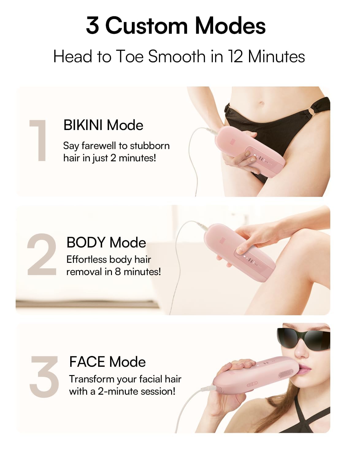 Laser Hair Removal Device for Women and Men, INIA Fond Hair Remover with Long-Lasting in Hair Reduction for Body&Face, Safe at-home Results for Armpits, Bikini and Legs