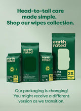 Earth Rated Dog Wipes for Paws & Butt, Deodorizing, Unscented, 400ct