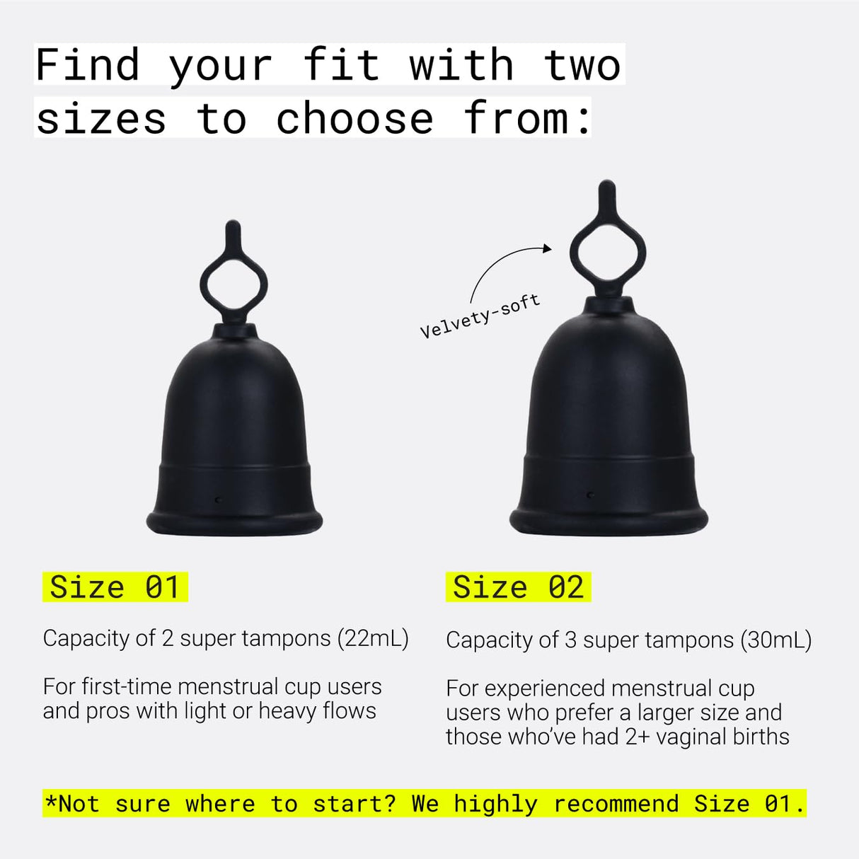 Flex Cup Starter Bundle with Cup Size 1, Foaming Cleanser, and 2-Packs of Wipes (Flex Cup Starter Bundle, Size 01)