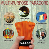 VVAAGG 550 Paracord 200FT - Lightweight and Durable 4mm Nylon Parachute Cord, Tent and Camping Rope, Clothesline - Orange