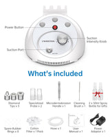 At-home Microdermabrasion Machine, UNOISETION 2 in 1 Dermabrasion Facial Machine for Exfoliation & Blackhead Removal, Diamond Micro Dermabrasion for Skin Care, Beauty Gifts for Women, White