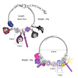 AmaAccess 2PCS K.pop Charms Bracelet Set, Demon Movie Hunters Birthday Gift for Women, Friendship DIY Jewelry Merch for Fans (Set1)