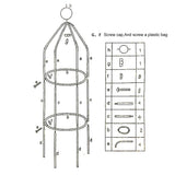Garden Arch Trellis for Climbing Plants Rose Thicken Metal Wedding Arches Arbor Ceremony Party Outdoor Floral Decor Bronze