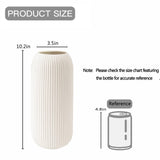 Ceramic Vase for Flowers – Modern Small Ribbed Textured Flower Vase for Home Decor, Pampas Grass, Decorative, Farmhouse, Coffee Table, Kitchen Centerpieces, Bookshelf and Home Living (XL White)