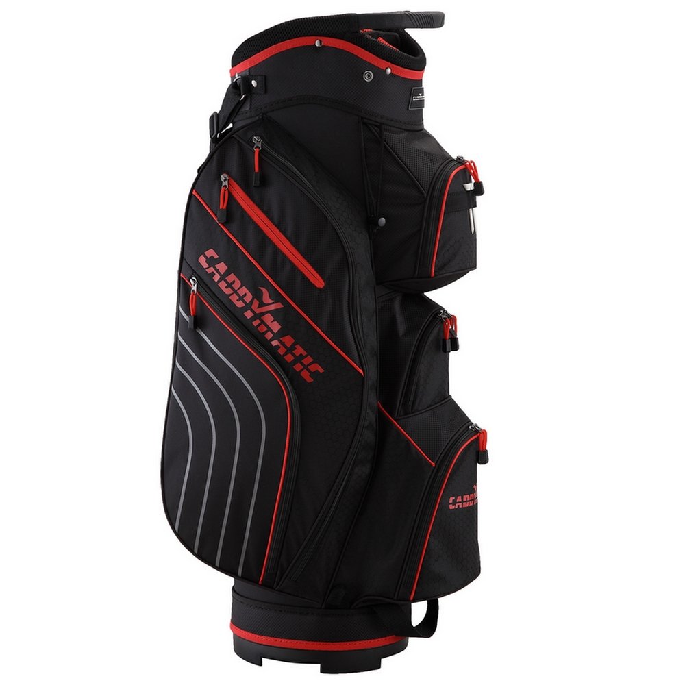 Caddymatic Golf Deluxe 14-Way Cart Bag Black/Red