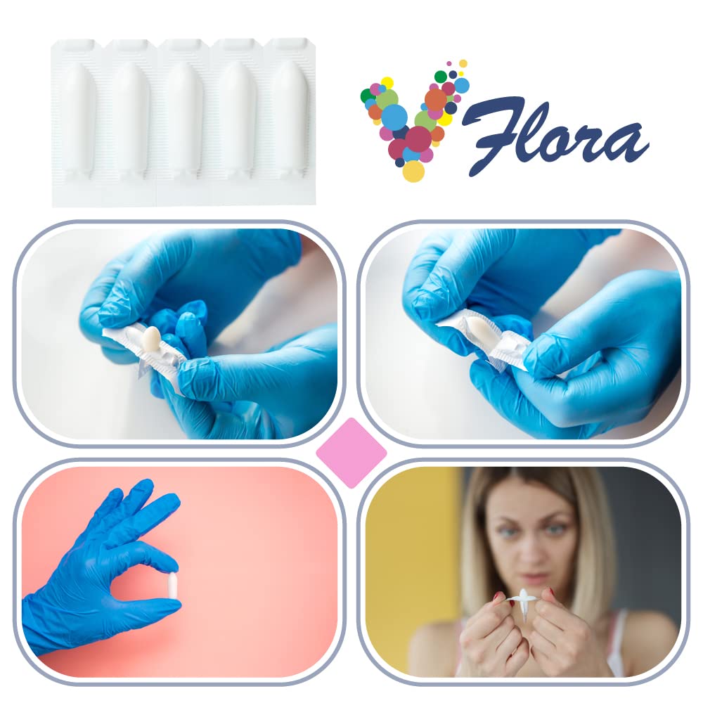 VagiBiom 5-Day Vflora (Lactobacillus crispatus + L. gasseri) to Balance Intimate Flora. Nourish and Nurture Good Flora for Skin Health. Ultra Potent 100% Natural Vegan (5 Suppositories)