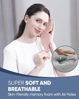 MZOO Sleep Eye Mask for Side Sleeper Men Women, Zero Eye Pressure 3D Sleeping Mask, Light Blocking Patented Design Night Blindfold, Soft Eye Shade Cover for Travel, Pink