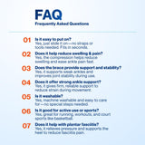 Modvel Foot & Ankle Brace Socks for Sprained Ankle Compression Sleeve - Plantar Fasciitis Relief Brace, Foot Support for pain Women & Men - Tendonitis & Arthritis Feet Sleeve, Stabilizing Ankles Wrap