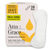 Attn: Grace Heavy Plus Incontinence Pads for Women, 28-Pack - High Absorbency, Breathable, Plant-Based - Incontinence Pads for Heavy Bladder Leaks & Sensitive Skin