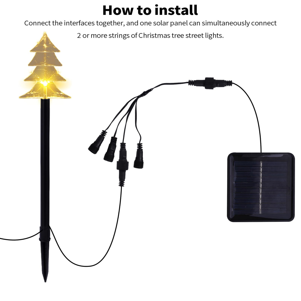 Outdoor Christmas Decorations, Solar Xmas Pathway Lights, Set of 10 Waterproof Landscape Christmas Lights, LED Lamp for Yard Lawn Patio Walkway Decor