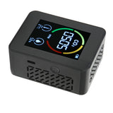 Carbon Dioxide Monitor, Infrared Sensor Ventilation Hole Temperature Humidity Testing Good Heat Dissipation CO2 Detector for Schools (Black)