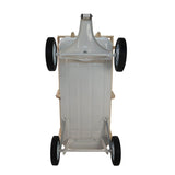 ZeHuoGe Outdoor Sport Wagon All Terrain Pulling w/Removable Wooden Side Panels, Solid Tires Big Foot Panel Wagon,Pull-Along Wagons (White)