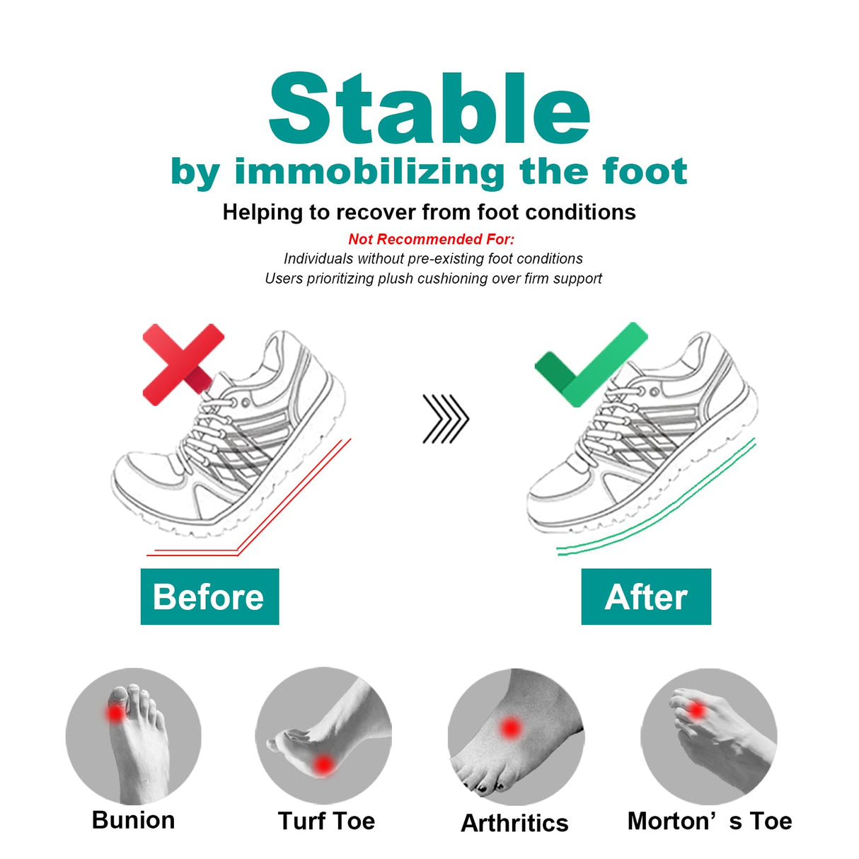 Freeior Carbon Fiber Insole for Pain Relief of Turf Toe, Hallux Rigidus and Limitus, Foot Fractures Recovery, Rigid Thin Foot Plate Carbon Fiber Shoe Inserts for Men Women 1 Pair 10.23"- 260mm