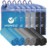 YQXCC 6 Pack Cooling Towel (47"x12") Ice Towel for Neck, Microfiber Cool Towel, Soft Breathable Chilly Towel for Yoga, Sports, Golf, Gym, Camping, Running, Fitness, Workout & More Activities