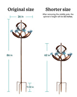 Cyan Oasis Wind Spinners Outdoor for Yard - Extra Large 86" H Metal Kinetic Yard Art, Wind Sculpture Spinner Garden Decor, Catches Every Breeze & Weather Resistant