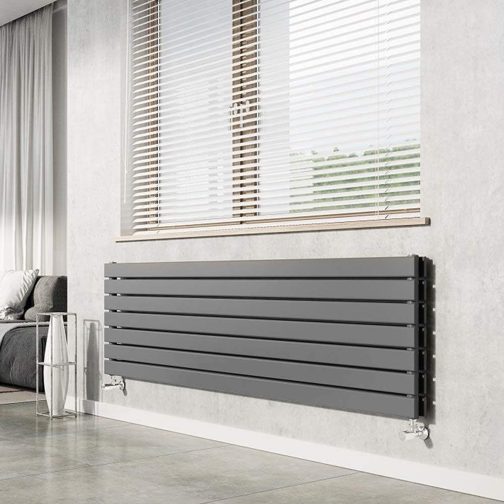 The Bath People Horizontal Radiator Brackets - Anthracite