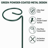 Tingyuan Plant Support Stakes, 20 Pack 24 Inch Metal Rings for Flower Stems