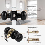 Probrico Gold Interior Door Knobs for Bedroom Bathroom, Polished Brass Privacy Door Knob Keyless Door Lock with Round Ball Knob, 8 Pack