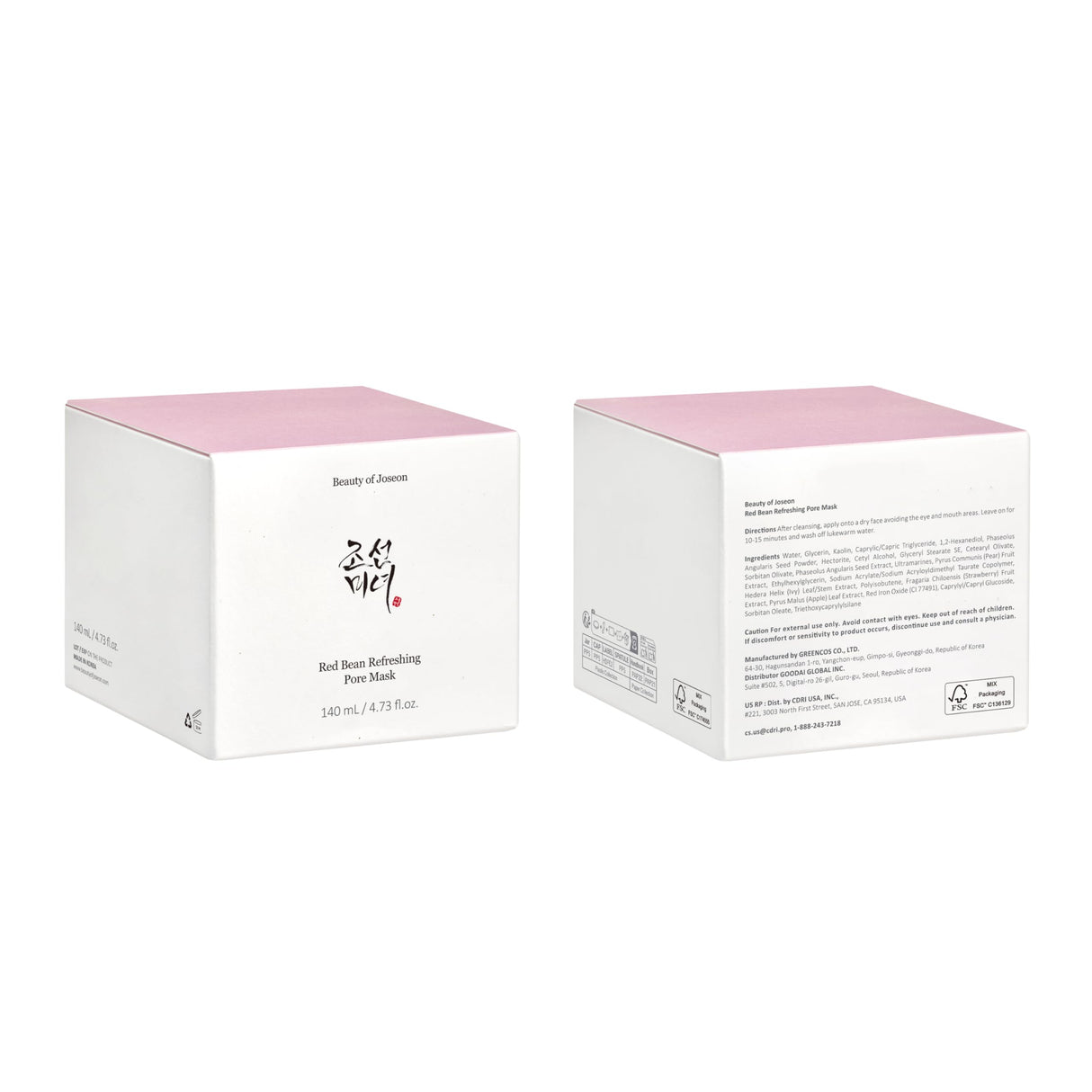 Beauty of Joseon Red Bean Pore Refreshing Mask Mud Cream Hydrating Wash Off Pack, Pore Cleansing Exfoliator, Korean Skin Care for Men and Women 140ml, 4.73 fl.oz