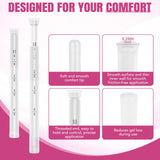 60 PACK Disposable Vaginal Suppository Applicator for Women, Fits Most Lubricants Creams Gels Pills Tablet Suppositories, Threaded End, Soft & Small Tip, with Dosage Markings, Individually Wrapped