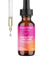 Pink Stork Gentle Birth & Labor Prep Tincture – Red Raspberry Leaf, Blue Cohosh & 9 Herbs – Natural Third Trimester + Postpartum Recovery Support – Uterine Tone, Hormone Balance, Lactation Aid – 2 oz