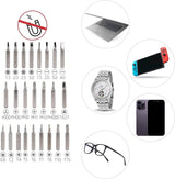 Amazon Basics Magnetic Ratcheting Wrench and Electronics Precision Screwdriver Tool Set, 73-Piece, with Carry Case for Household Repair, Small Jobs, Eyeglasses, Black/Red/Silver