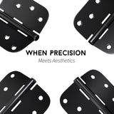 goldenwarm 12 Pack Interior and Exterior Door Hinges, Matte Black Door Hinges 4 inch x 4 inch with 5/8" Radius Corners