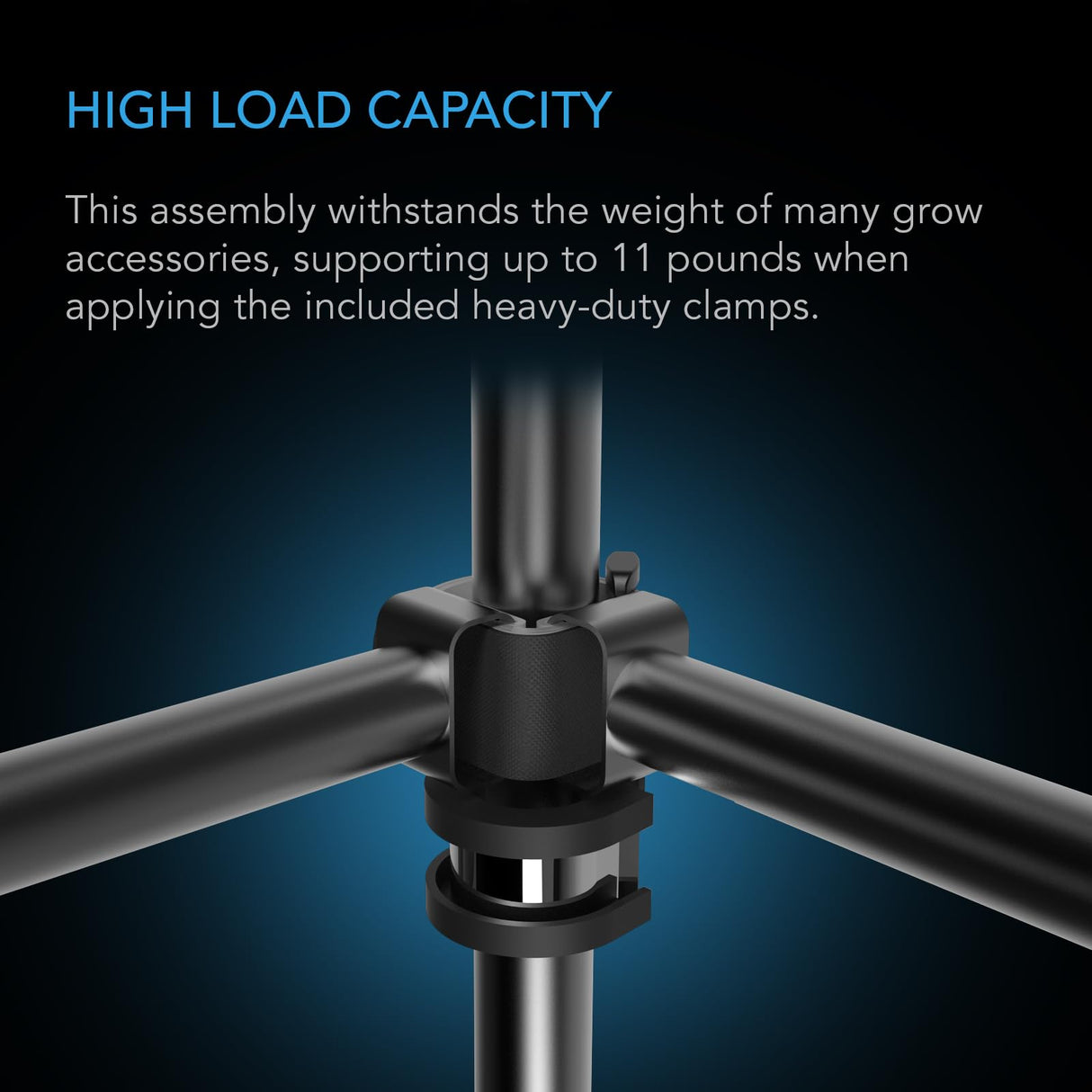 AC Infinity Grow Tent Mounting Bars 4x4', Support Pole Steel Hanging Bars, High CFM Kit for 4x4 Indoor Grow Tents