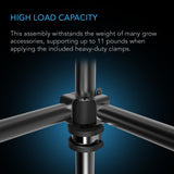 AC Infinity Grow Tent Mounting Bars 4x4', Support Pole Steel Hanging Bars, High CFM Kit for 4x4 Indoor Grow Tents