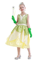 WonderBabe Green Fairy Tale Princess Dress Fancy Birthday Party Dresses Halloween Christmas Party Dress up Role Play Dresses Luxury Outfit Green Size 5T 6T Age 5-6 Years