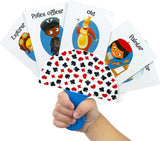 Regal Games 4 Pack Card Holders for Playing Cards - Kids Card Holder with Plastic Paddles - Ideal for Family Fun Game Night and Travel (Ages 3+)