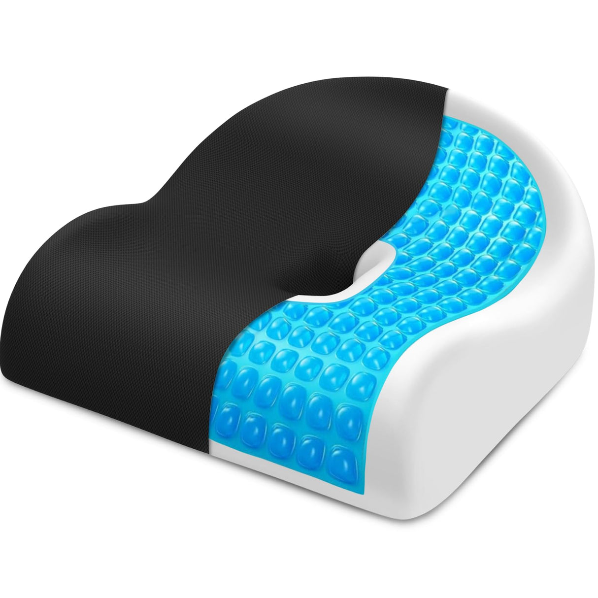 TranquilRelax Seat Cushion Office Chair Cushion for Back & Tailbone & Sciatica Pain Relief, Black Memory Foam Desk Chair Cushion Pressure Relief Seat for Long Sitting Car Drivers, Office Worker