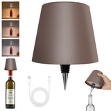 Hoide 2025 New Wireless Bottle Lamp - LED Bottle Lights for Liquor & Wine Bottles, Cordless Lampshade, Whiskey Bottle Top Light, Bottle Stopper Night Light Kit, Rechargeable 3-Tone Touch-Dimmable