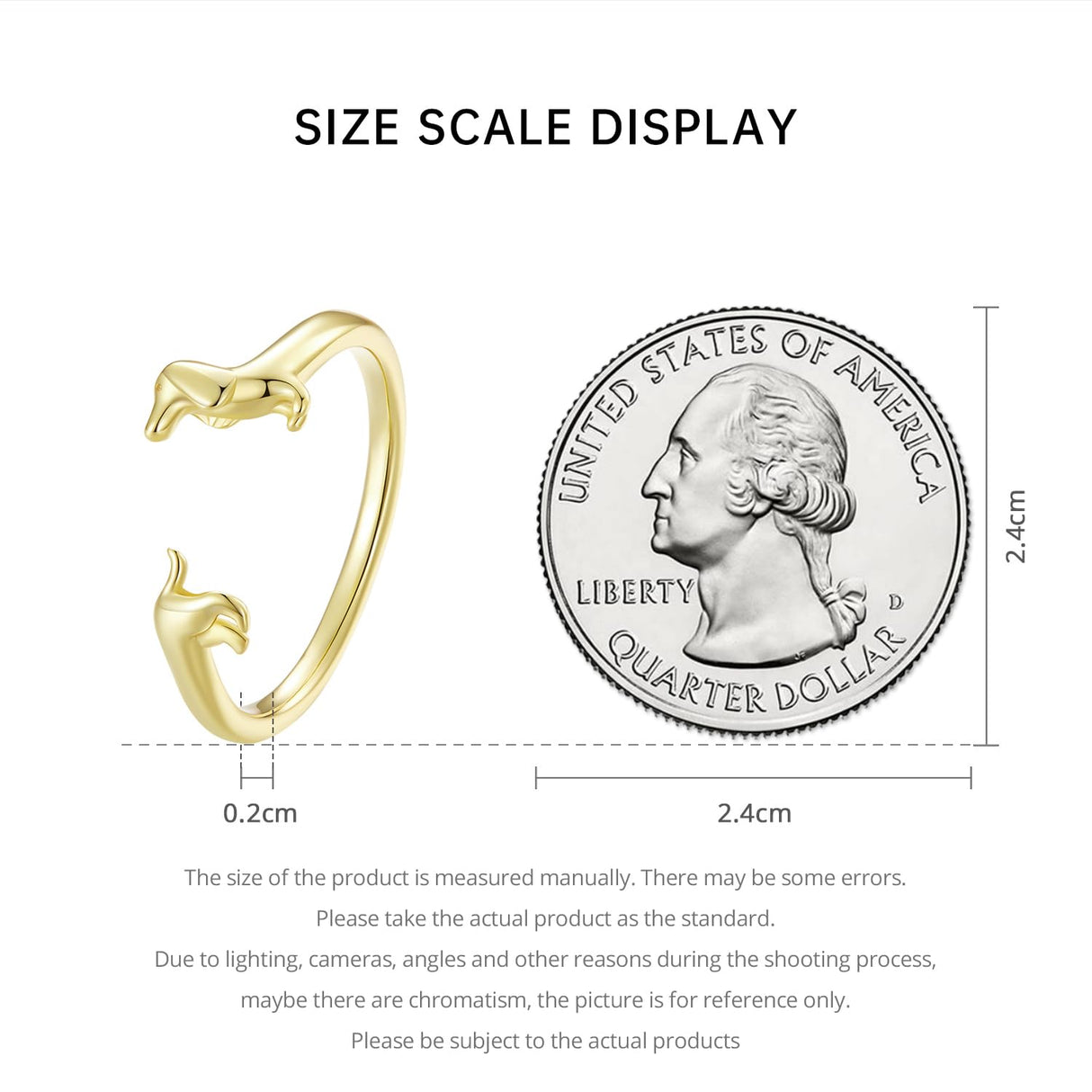 MUNDELL Cute Dachshund Rings 14K Gold Plated Puppy Dog Rings for Women Animal Rings Stacking Ring Statement Ring